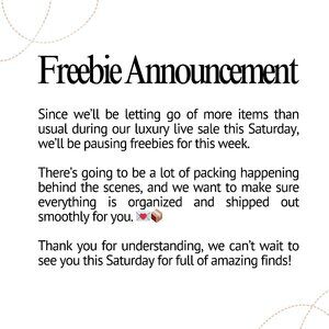 LUXURY LIVE SALE ANNOUNCEMENT